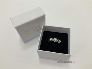 anillo platino con piedra
