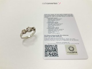 anillo platino con piedra