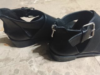 Botines abiertos Pull&Bear negros mujer T.36