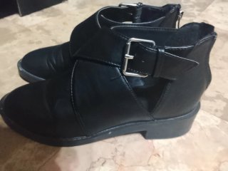 Botines abiertos Pull&Bear negros mujer T.36