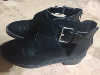 Botines abiertos Pull&Bear negros mujer T.36