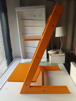 Sedia legno arancio Tripp Trapp Stokke