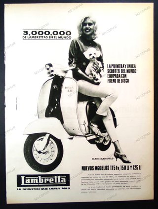 ANUNCIO ORIGINAL LAMBRETTA 175/150/125 AÑO 1961.