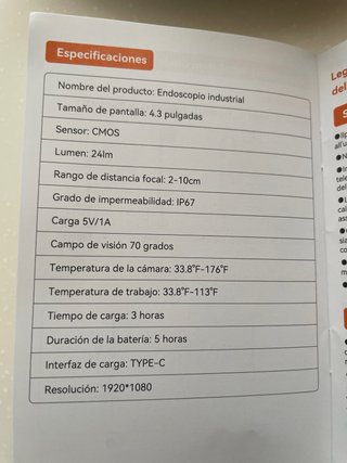 Cámara Endoscópica Industrial HD 1080P IP67