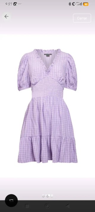 Vestido evase Birch French Connection malva