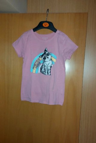 Camiseta niña gato Positive Vibes