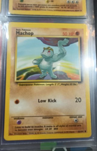 Carta Base set Pokémon Machop