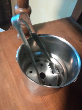 Cubitera de metal plateada