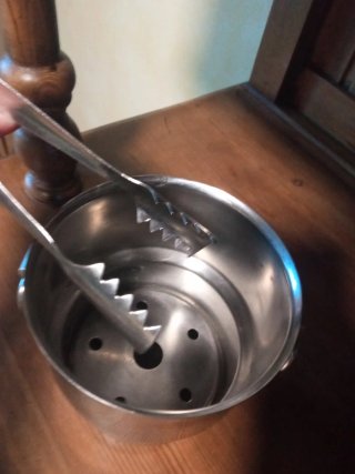 Cubitera de metal plateada