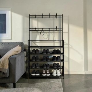 Scarpiera Organizzatore 5 Livelli Metallo Nero