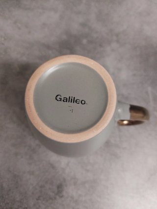 Tazza colazione Galileo grigio oro