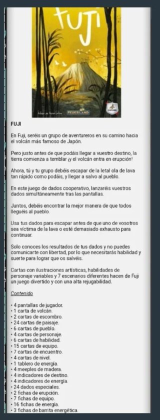 Juego de mesa Fuji