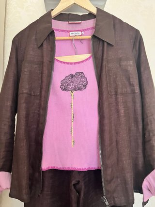 Completo Max&Co Lino Cotone Marrone Rosa