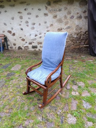 2 Sillónes   Mecedora de Madera