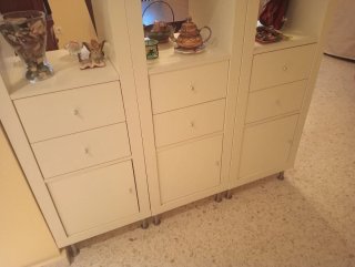 Tres estanterías Ikea Blanca Modular