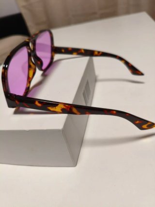 Gafas de sol aviador moradas y marrones