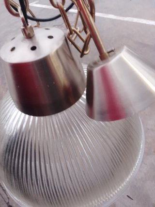 Lámpara colgante cristal y metal