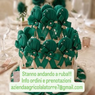 Set 25 Portaconfetti Ballons Cerchio Bambù Tulle