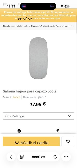 Sábanas bajeras para capazo Joolz – Incluye imperm