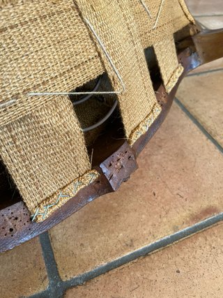 4 Sillas estilo Luis XV antiguas madera y tejido