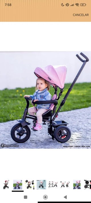 Triciclo Infantil Rosa hasta 20kg