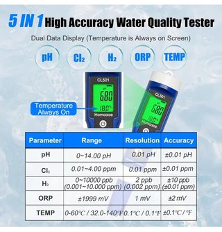Medidor pH Homcoice CL501 Piscina ORP Temp
