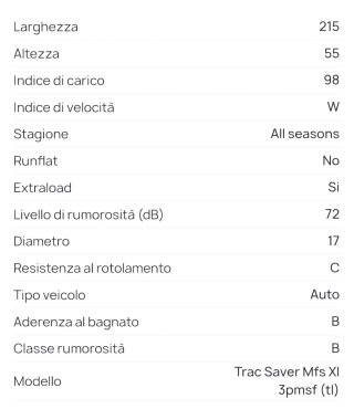 Pneumatico Tracmax 215/55ZR17 98W XL