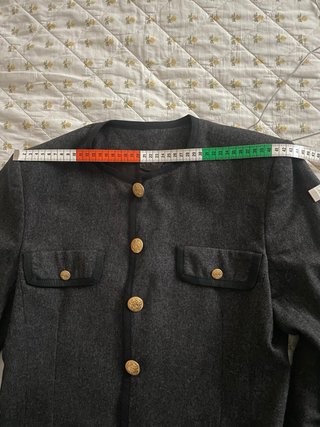 Giacca corta Paolo Tonali grigio bottoni oro