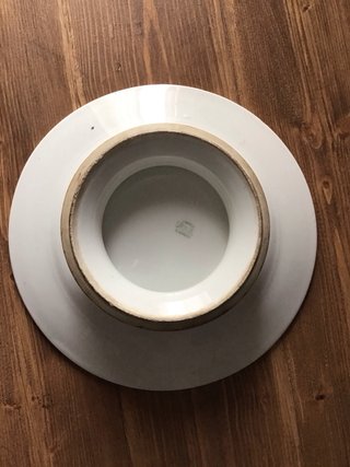 Limoges: Plato para postres con flores