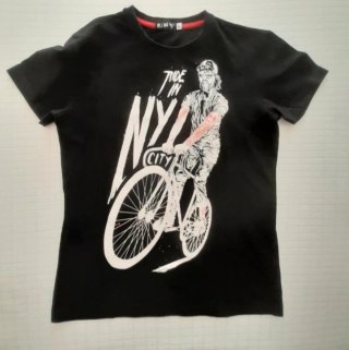 Maglietta Uomo Ride in NY City Nero L