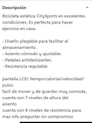 Bicicleta Estática Citysport Naranja