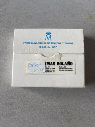 Estuche Vacio Casa de Borbón 1998 8 Escudos