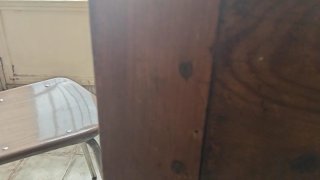 Mesa de comedor/cocina de madera y mármol