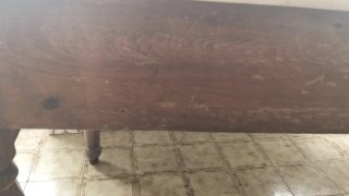 Mesa de comedor/cocina de madera y mármol