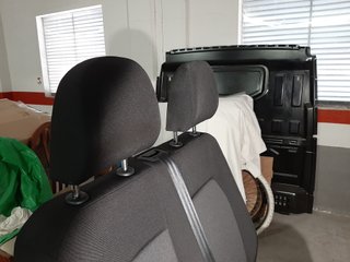 Asiento Doble Tela Gris Delantero