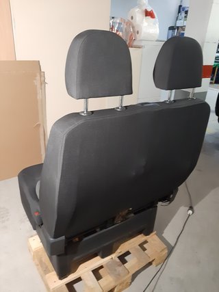 Asiento Doble Tela Gris Delantero