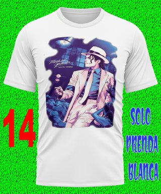 2 MICHAEL JACKSON CAMISETA POP MUSICAL TEXTALLA