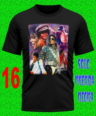 2 MICHAEL JACKSON CAMISETA POP MUSICAL TEXTALLA