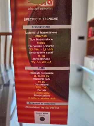 Cuffie Cobra Stereo Senza Fili Infrarossi