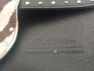 Borsa pelle artigianale zebra