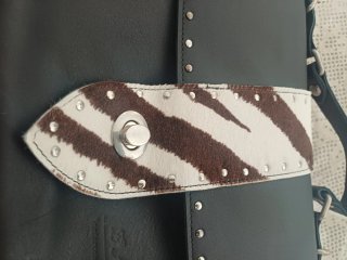 Borsa pelle artigianale zebra