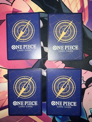 Playset 8 Carte One Piece TCG SR Rosso OP09 OP05