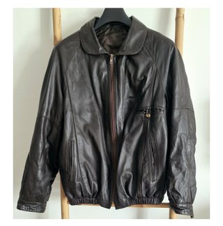 (TALLA L) CAZADORA DE PIEL MARRÓN NUEVA
