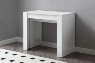 Mesa extensible blanca