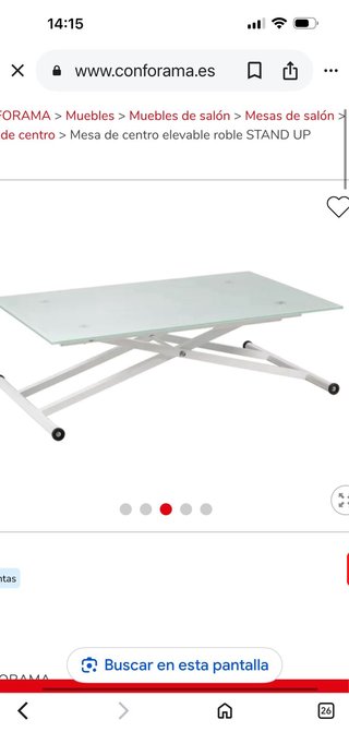 Mesa centro elevable roble STAND UP