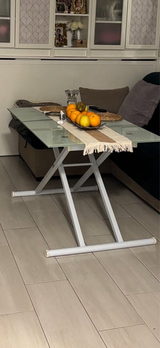 Mesa centro elevable roble STAND UP