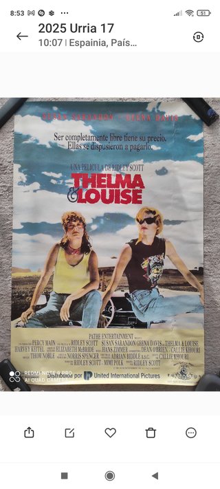 Póster Thelma & Louise (Ridley Scott) 100cm * 68cm