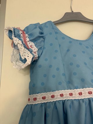 Traje de flamenca niña azul