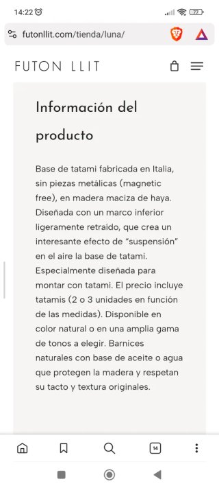 Cama Tatami Haya 210cm