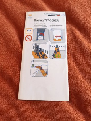 Scheda Sicurezza Air France Boeing 777-300ER